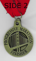SF Progressive Marathon Finisher's Medal Side 2