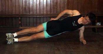 sideways forearm plank position